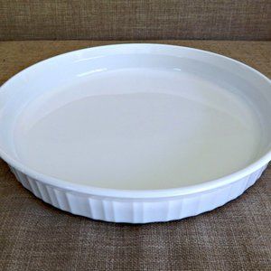 Corning Ware 10-1/2” French White Round Quiche Pan F-3-B